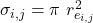 \sigma _{i,j} = \pi\ r_{e_{i,j}}^2